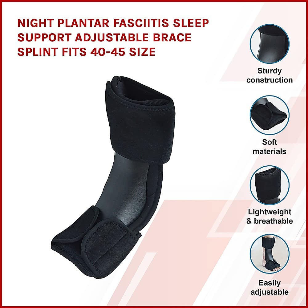 Night Plantar Fasciitis Sleep Support Adjustable Brace Splint Fits 40-45 Size - Image 3