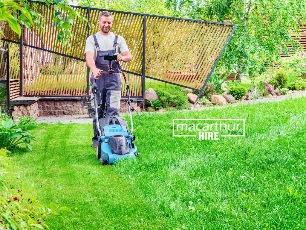 Landscaping equipment, lawn mower hire, equipment for rent, chainsaw hire