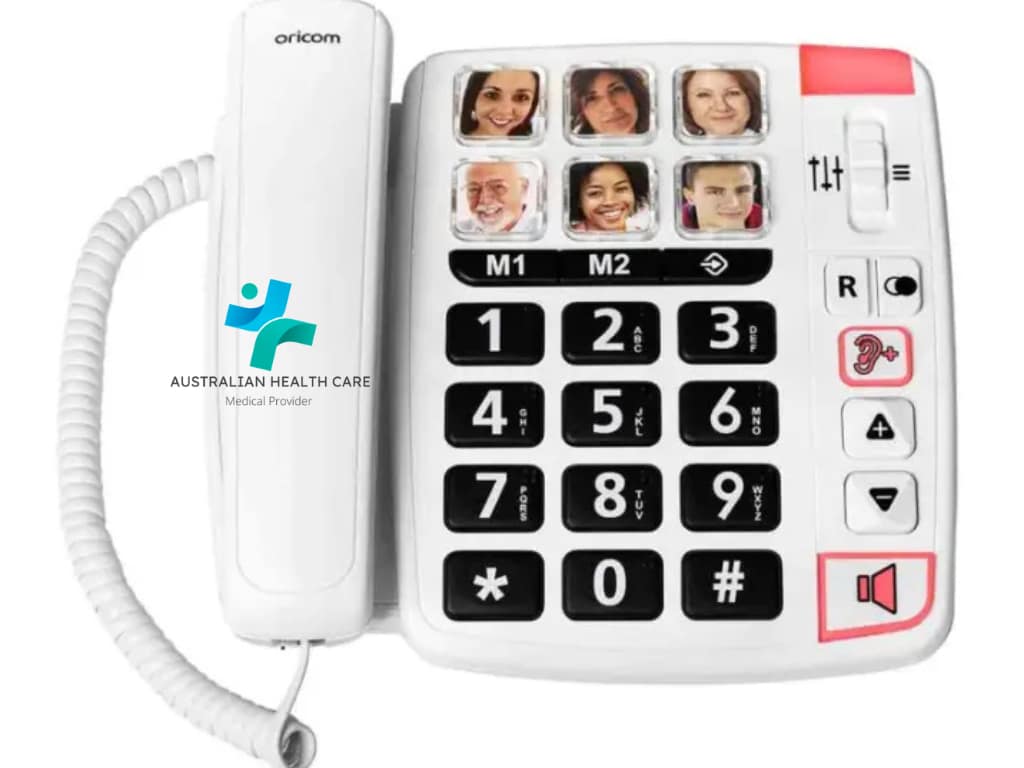 healthcare equipment, Health Care Australia, medical equipment store, 4.3″ Video & Audio Baby Monitor with Vibrating Shaker, Flip Mobile Phone with SOS Emergency Button, Big Button Amplified Cordless Phone With Answering Machine,Big Button Amplified Cordless Phone + Additional Handset