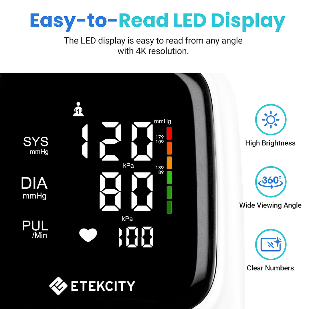 Etekcity Smart Blood Pressure Monitor - White - Image 12