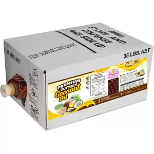 35lbs Bag-in-Box Premium Yellow Coloured Coconut Popping Oil (15.88kg)