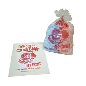 Red Clown Cotton Candy Bags 100 x Bags