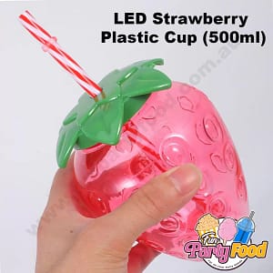 LED Flashing Strawberry Cups (500ml) (1pcs. | 5pcs. | 100 pcs.)