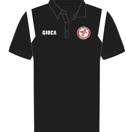 RYDE SAINTS UNITED FC POLO BLACK with Crest
