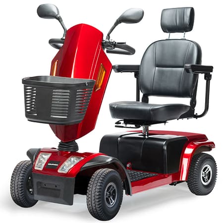 EQUIPMED VentureCruise Mobility Scooter| S-XXL comfortable size for all riders| 30km Max Range| 180kg capacity| Red