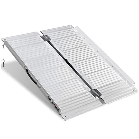 EQUIPMED 91cm Portable Folding Aluminium Access Ramp| 272kg Rated| for Wheelchair| Mobility Scooter|Rollator
