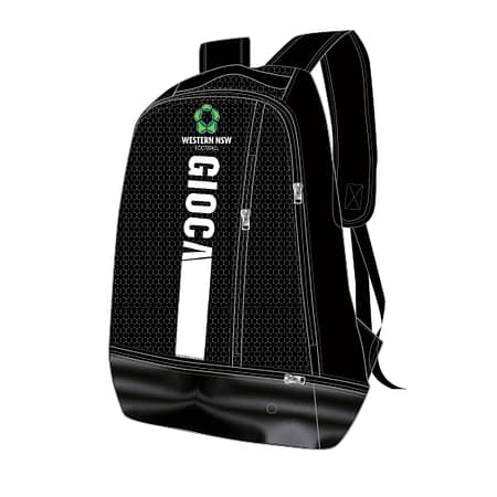 WESTERN NSW FC BACKPACK BLACK with Crest Applied