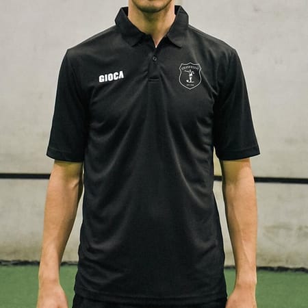 STRATHFIELD FC POLO BLACK with Crest
