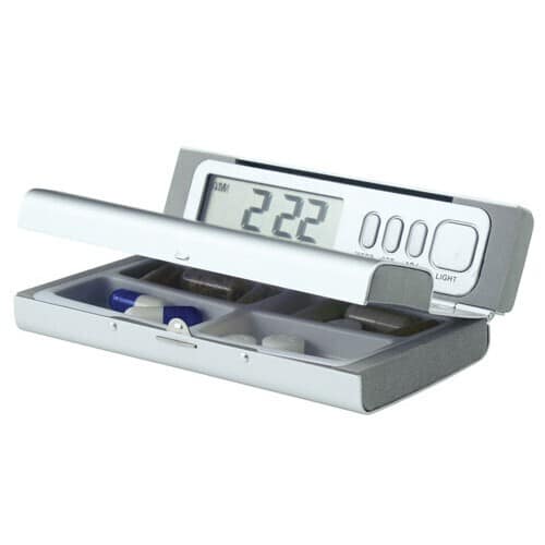 TravelPal Pill Box Dispenser Case Medicine Tablet Travel Organizer w/ Alarm - Image 3