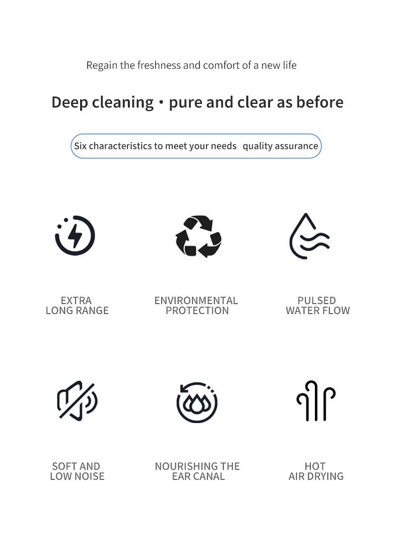Automatic Electric Ear Wax Removal & Irrigation System - 5 Modes, USB-C, Hot Air Drying(white) - Image 3