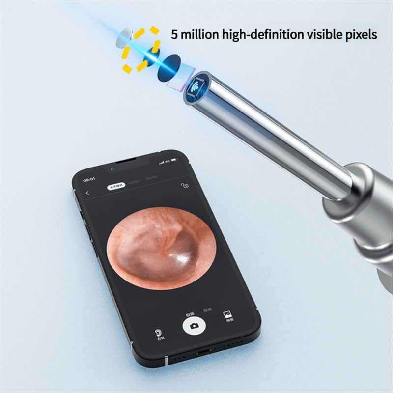 Black Smart Visual Ear Cleaning Stick with 1080P Camera and Rechargeable Battery - Image 3